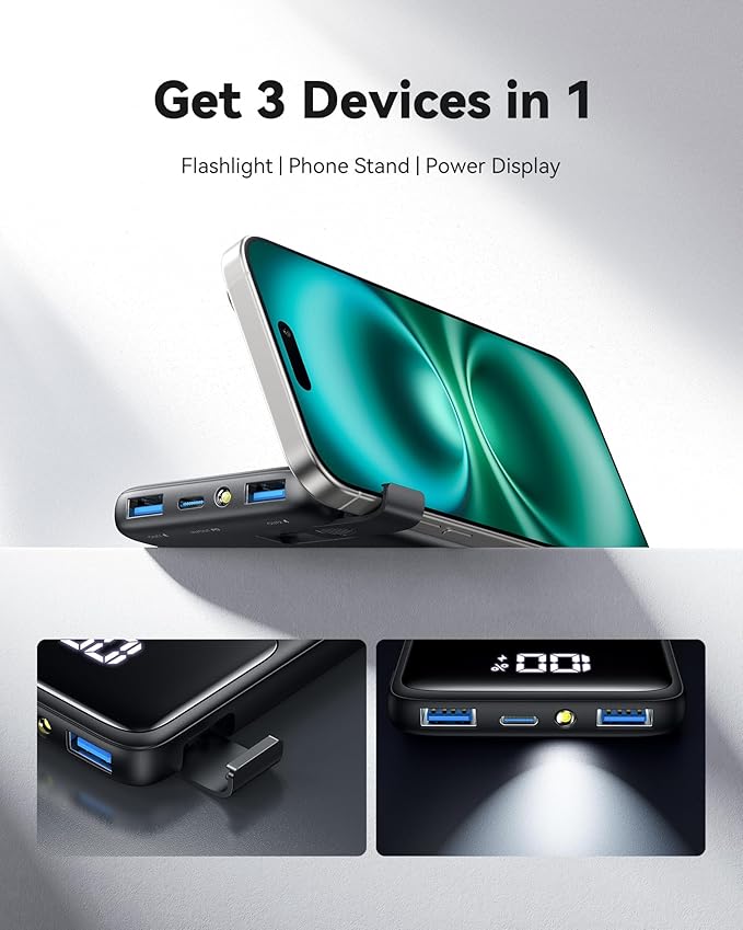 INIU Portable Charger, Slimmest Fast Charging 10000mAh USB C in/Out Power Bank, 22.5W PD3.0 QC4+ Battery Pack, Portable Phone Charger for iPhone 16 15 14 13 12 Pro Samsung S22 S21 Google AirPods iPad