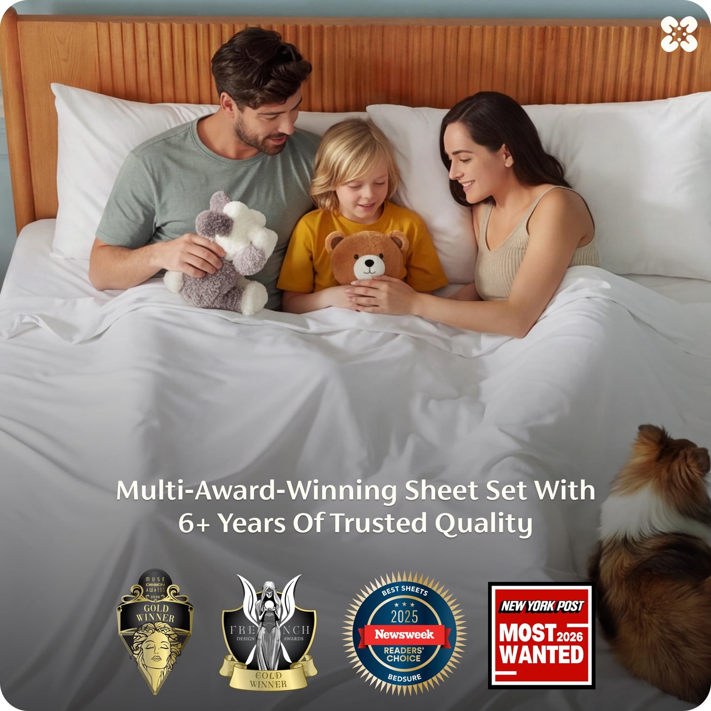 Bedsure Queen Sheet Set, Cooling Sheets for Queen Size Bed Set, Rayon Derived from Bamboo, PureWoven, Breathable & Soft, Deep Pocket Up to 16 Inches, Hotel Luxury Silky Bedding for Hot Sleepers, White