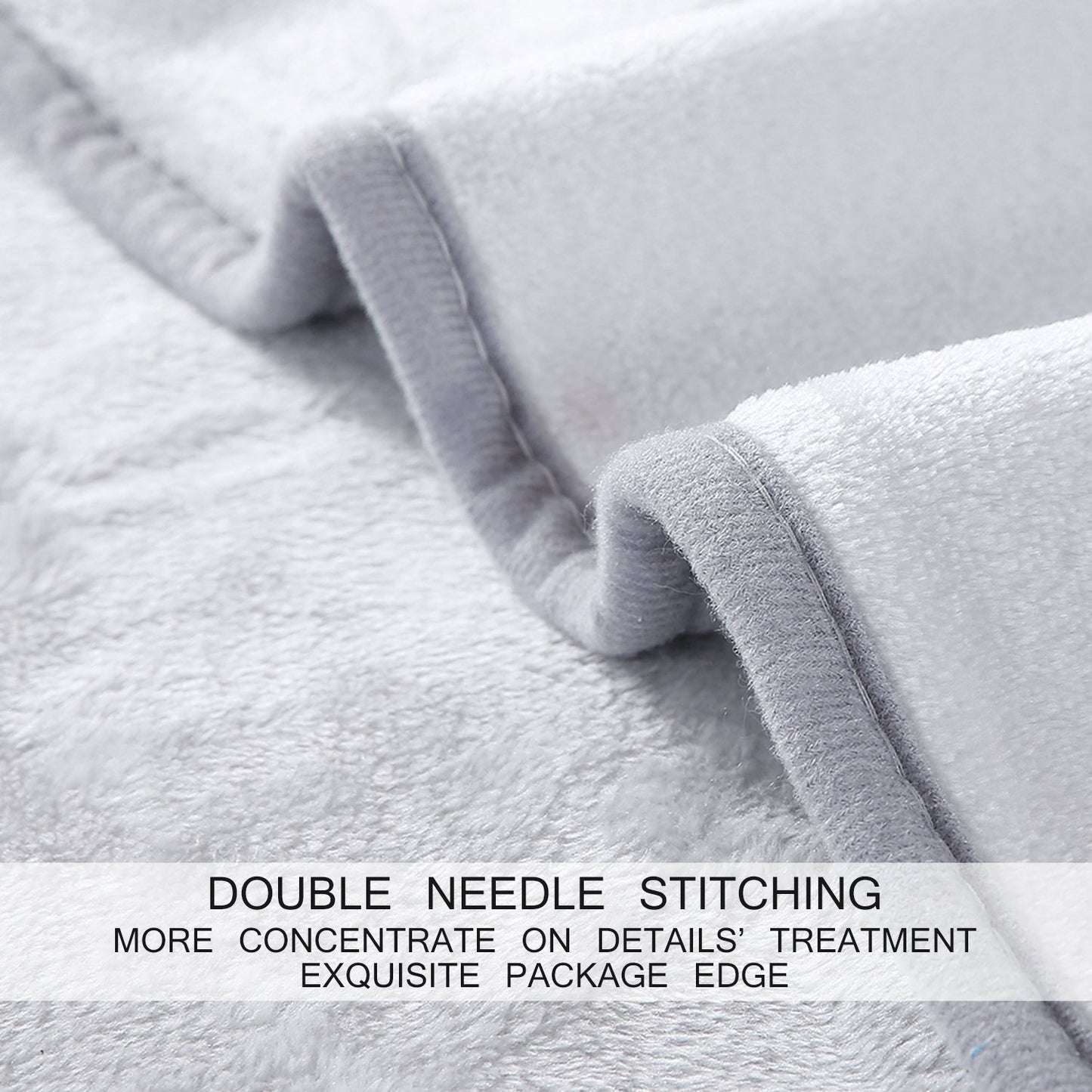 Soft Queen Size Blanket All Season Warm Fuzzy Microplush Lightweight Thermal Fleece Blankets for Couch Bed Sofa,90x90 Inches,Gray