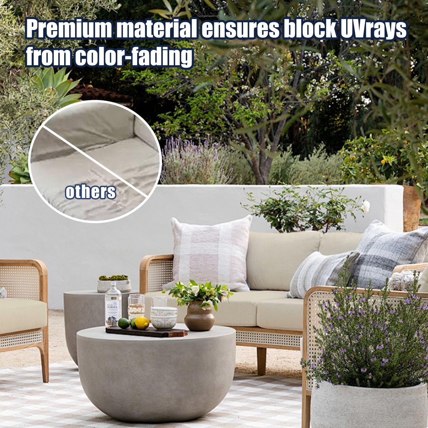 MRGSDL 12-Piece Outdoor Cushion & Pillow Cover Set, 8 Seat Covers + 4 Pillow Covers, Stretch Patio Furniture Slipcovers for Sofa Sectional Chair
