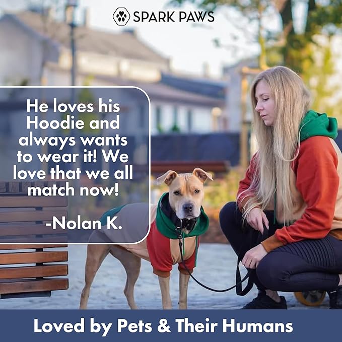 Spark Paws Dog Hoodie – Premium Dog Sweater for Small, Medium, and Large Dogs | Warm Outfits for French Bulldogs, Pitbull, Puppy, Winter Jacket Alternative - Ranger - 4XL
