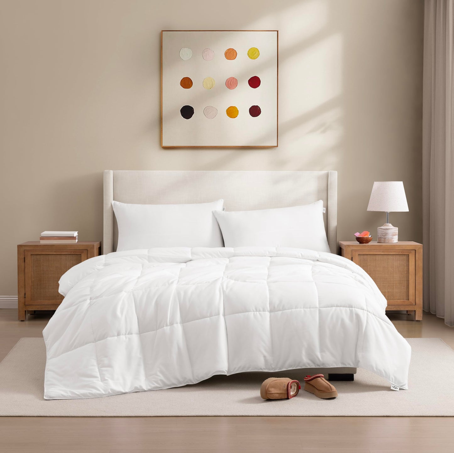 UGG Danielle Cooling Pillow King Size Hypoallergenic Down Alternative Luxury Hotel Bed Pillow for Stomach Back or Side Sleeper with Machine Washable Cover, 20-inch x 36-inch, White