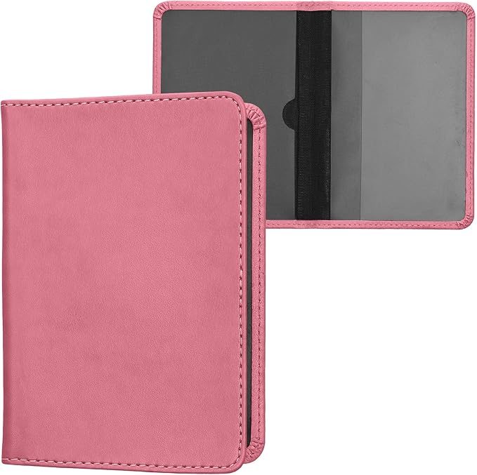 kwmobile Registration and Insurance Holder - Car Document Holder for Vehicle Documents and Cards - PU Leather - Black