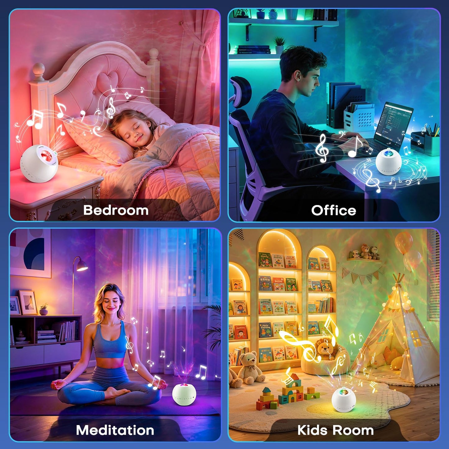 Sound Machine Light Projector, 30 Sleep Sounds for Baby , Bluetooth Speaker