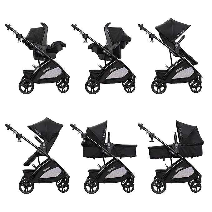 Baby Trend Passport® Switch 6-in-1 Modular Stroller Travel System with EZ-Lift™ Plus Infant Car Seat, Dash Black
