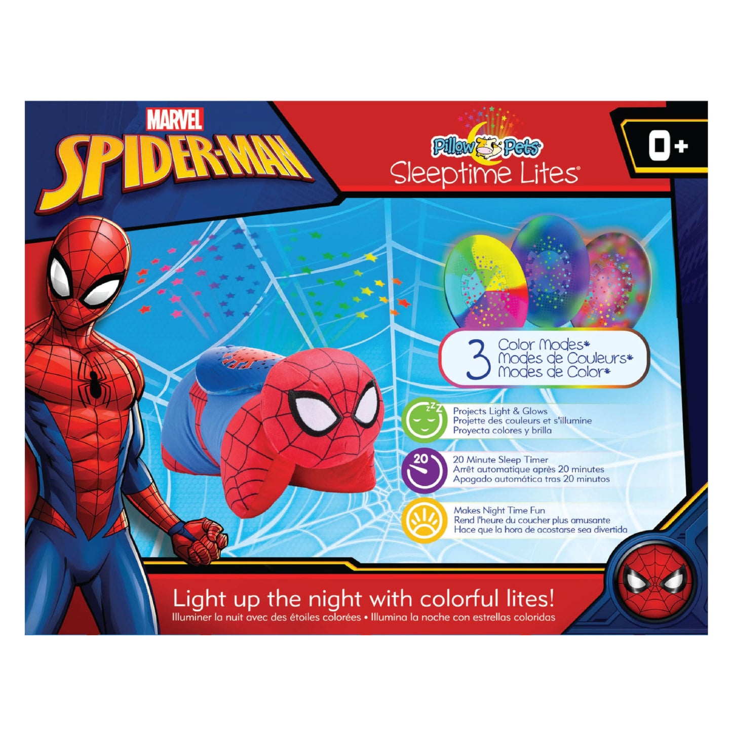 Pillow Pets Marvel Spider-Man Sleeptime Lite 11" Stuffed Animal Plush Pillow & Nightlight