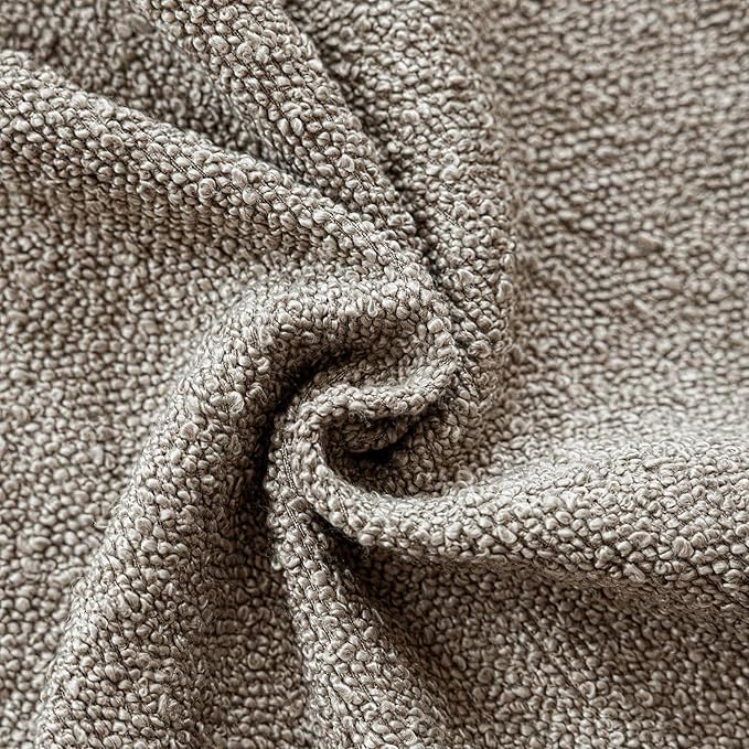 Foindtower Decorative Textured Boucle Throw Pillow Covers Accent Solid Pillow Cases Neutral Soft Cozy Couch Cushion Case for Chair Sofa Bedroom Living Room Home Decor 20x20 Inch,1PC,Light Taupe