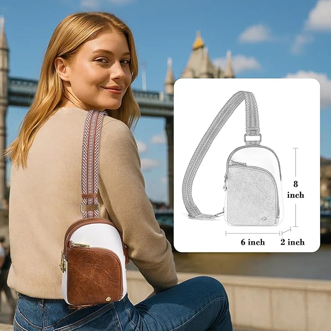 INICAT RFID Blocking Sling Bag Anti Theft Crossbody Bags Women Valentine's Day Gifts Travel Purses Vegan Leather