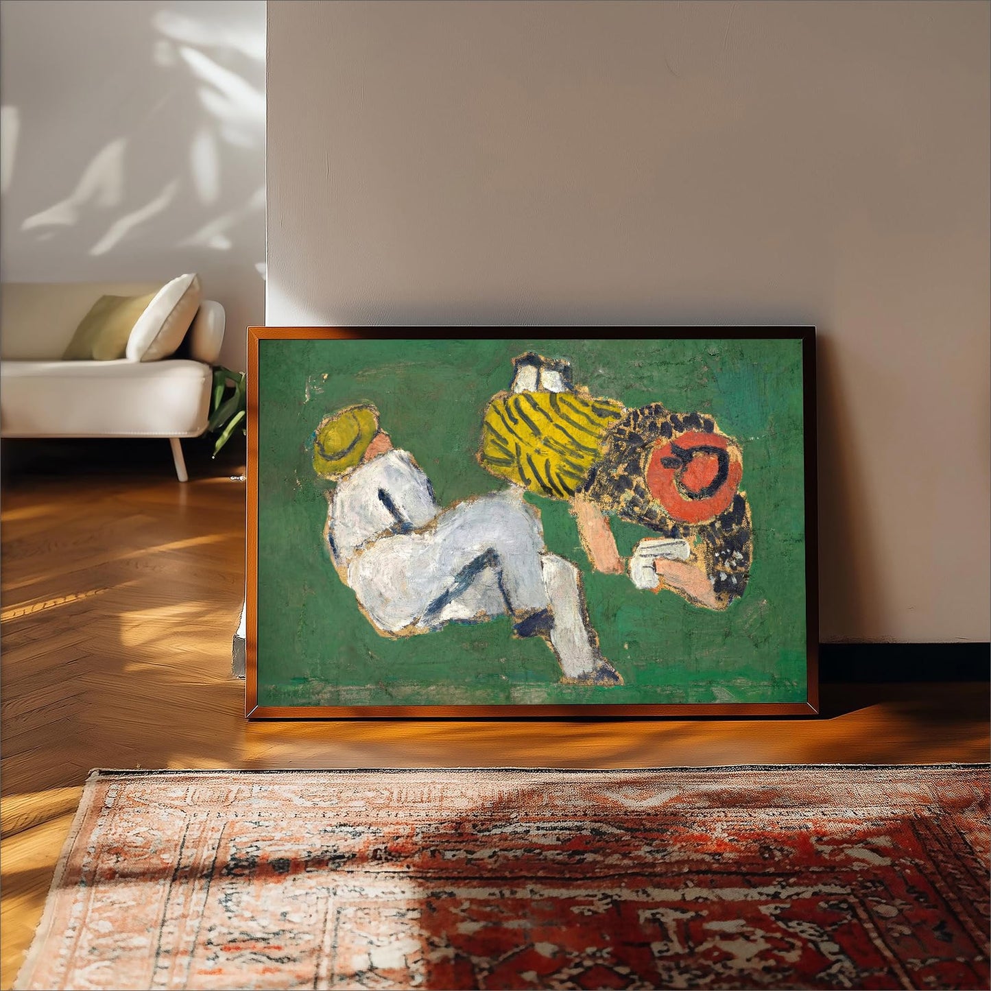 Vintage Abstract Portrait Wall Art Canvas Print, 16x24 inch