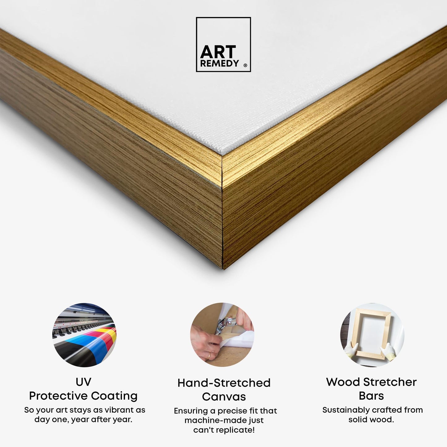 Neutral Luxe Living Canvas Print Wall Art Set of 2 by Art Remedy, Gold Frame, 30 x 20