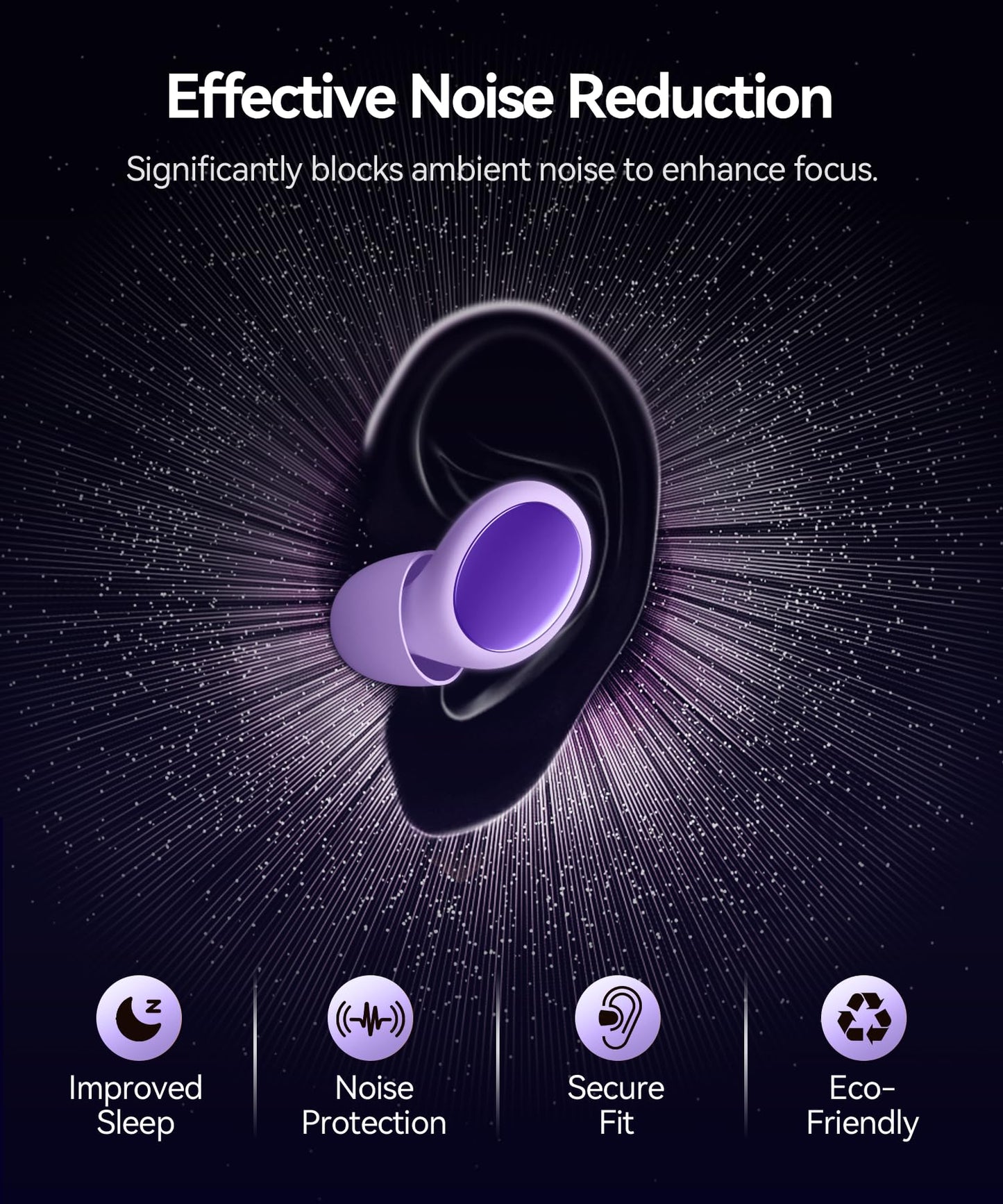 45dB Ear Plugs for Sleeping Noise Cancelling Ear Plugs for Noise Reduction & Snoring, Concerts, Earplugs for Sleep,Sider Sleepers Airplane, Silicone Earplugs Reusable Concert Ear Plug