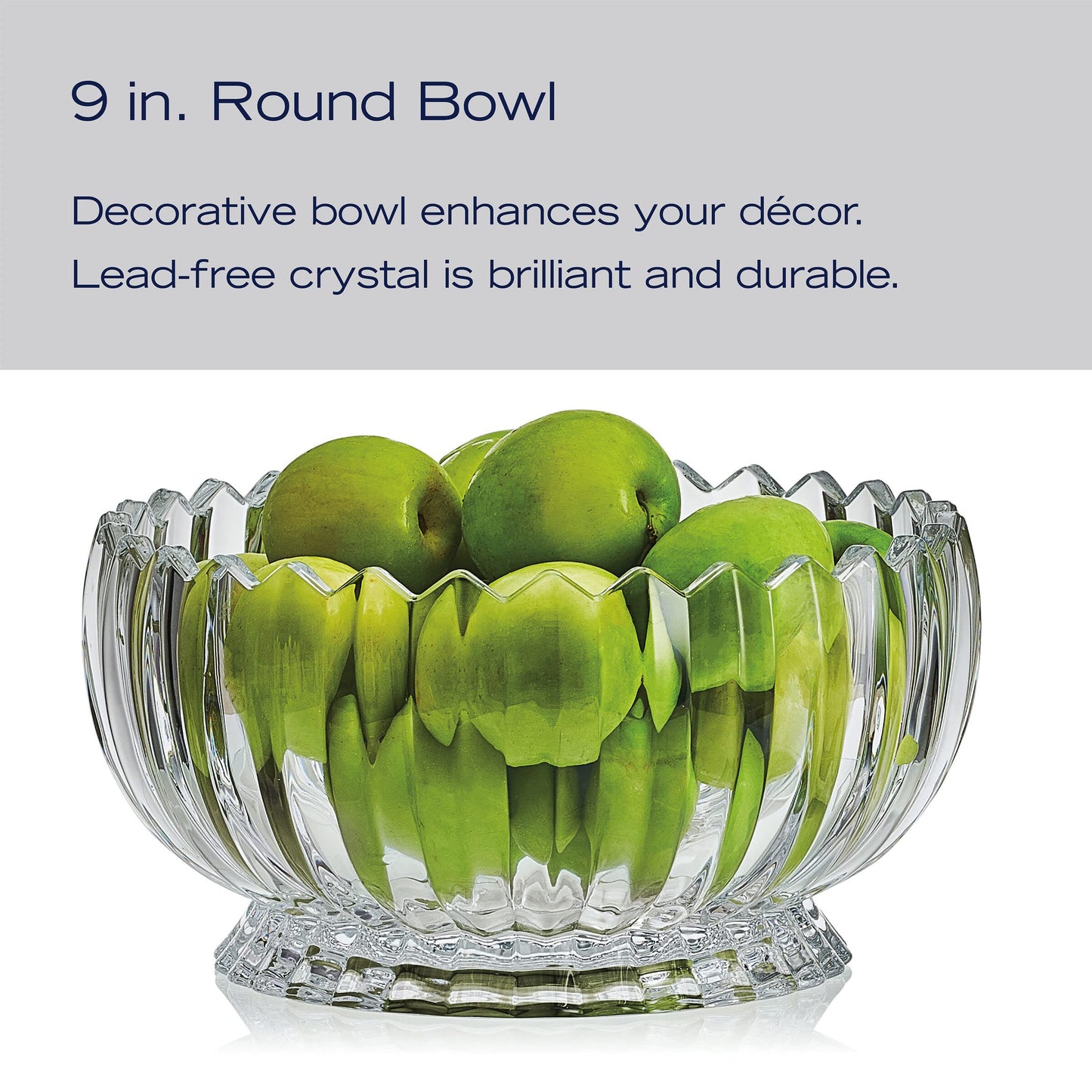 Mikasa Estate Crystal Footed Bowl, 9 Inch