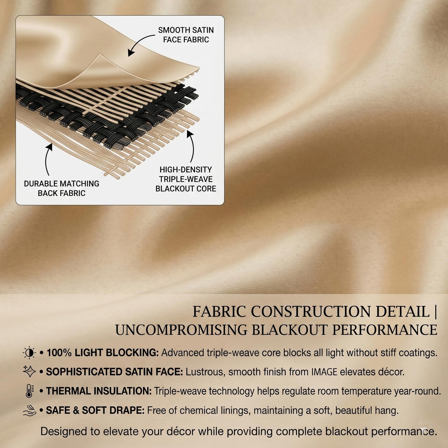 Candy Cottons Blackout Curtains for Bedroom and Living Room, Bedroom Decor, Black Liner for 100% Blackout, Thermal Insulated, Built with Stainless Steel Grommet, Easy Installation, Grey, 52x54
