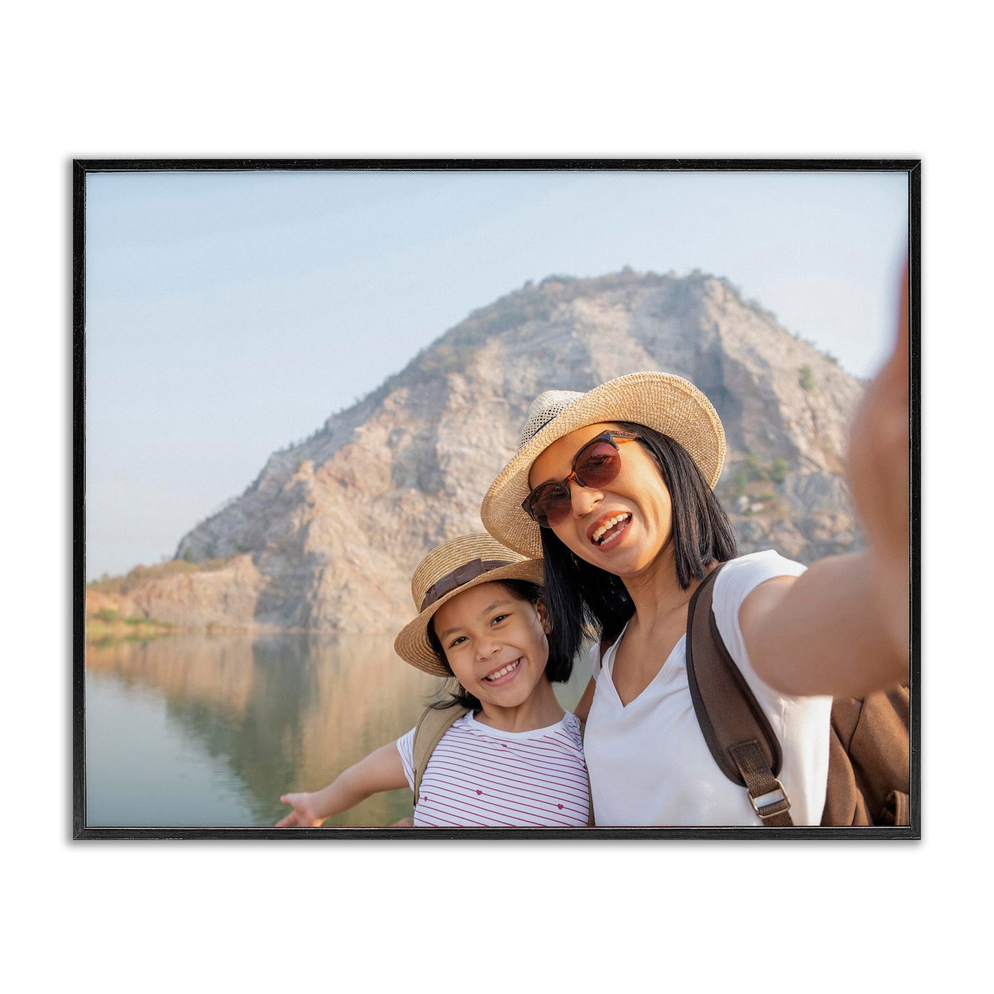Stupell Industries – Turn Your Photo into Custom Hanging Wall Art – Personalized Wall Decor – Made in USA – Rectangular Framed Giclee Art Midnight Black Frame - 30x24 Inches (Landscape)