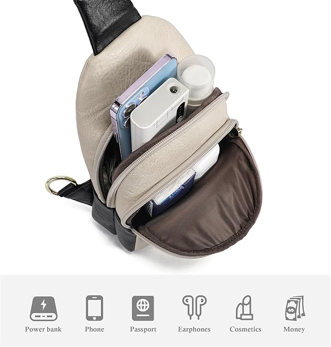 INICAT Crossbody Sling Bags Fanny Packs Valentine's Day Gifts Vegan Leather Travel Vacation Essentials Purses Women