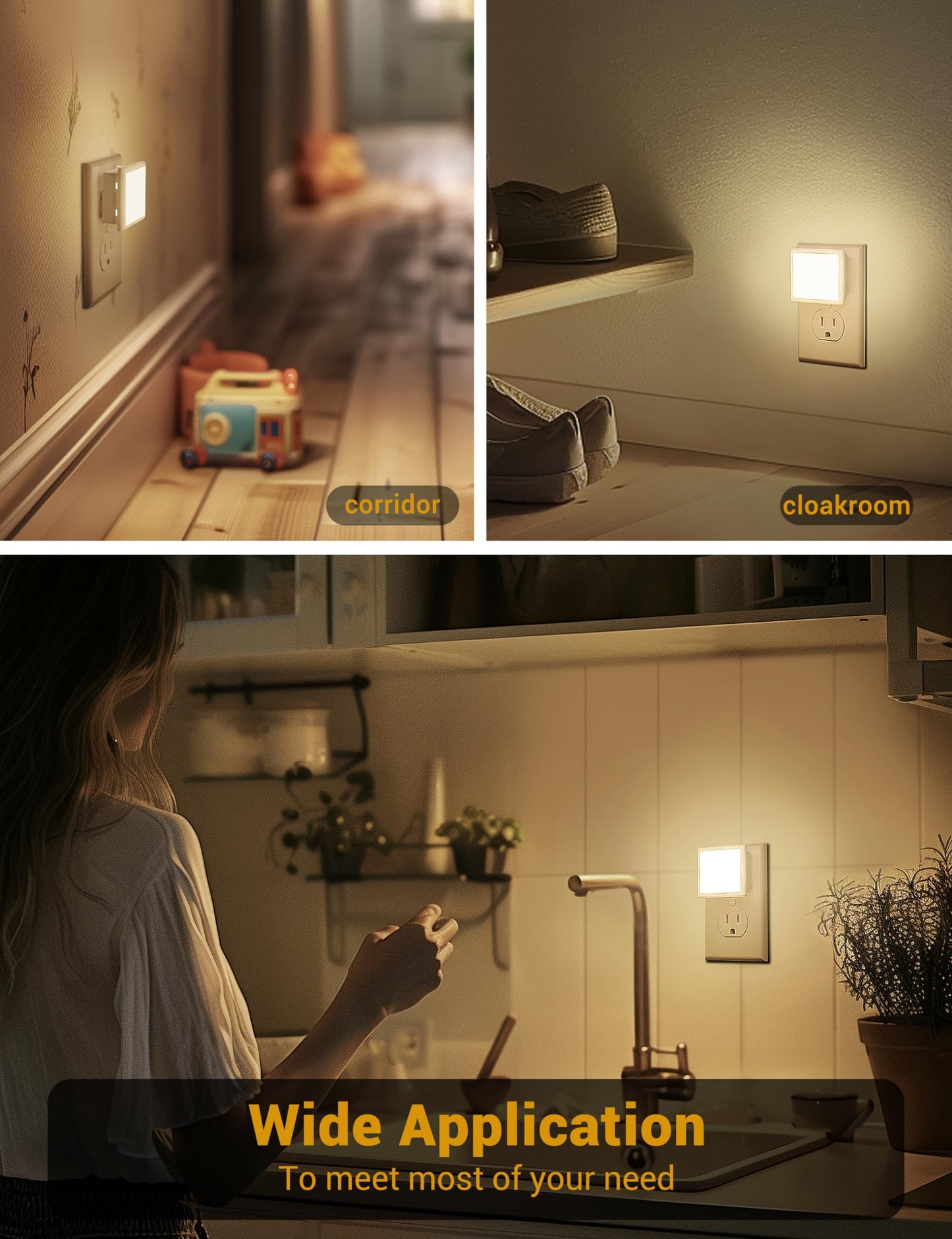 LED Night Light Dimmable Night Lights Plug into Wall