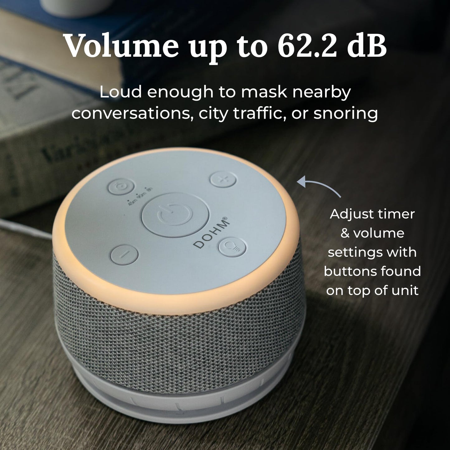Yogasleep Dohm Nova White Noise Sound Machine, Better Sleep for Babies & Adults. Includes Night Light, 10 Fan Speeds & Calming Pink Noise for Louder Noise Masking. Noise Canceling for Office Privacy.