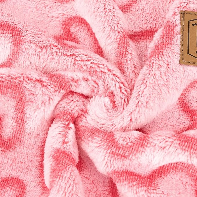 XPUDAC Dog Pajamas Heart Fleece Dog Sweater Winter Puppy Clothes for Small Medium Dogs Girl Pet Holiday Clothes Doggie Outfits for Valentines Day, L