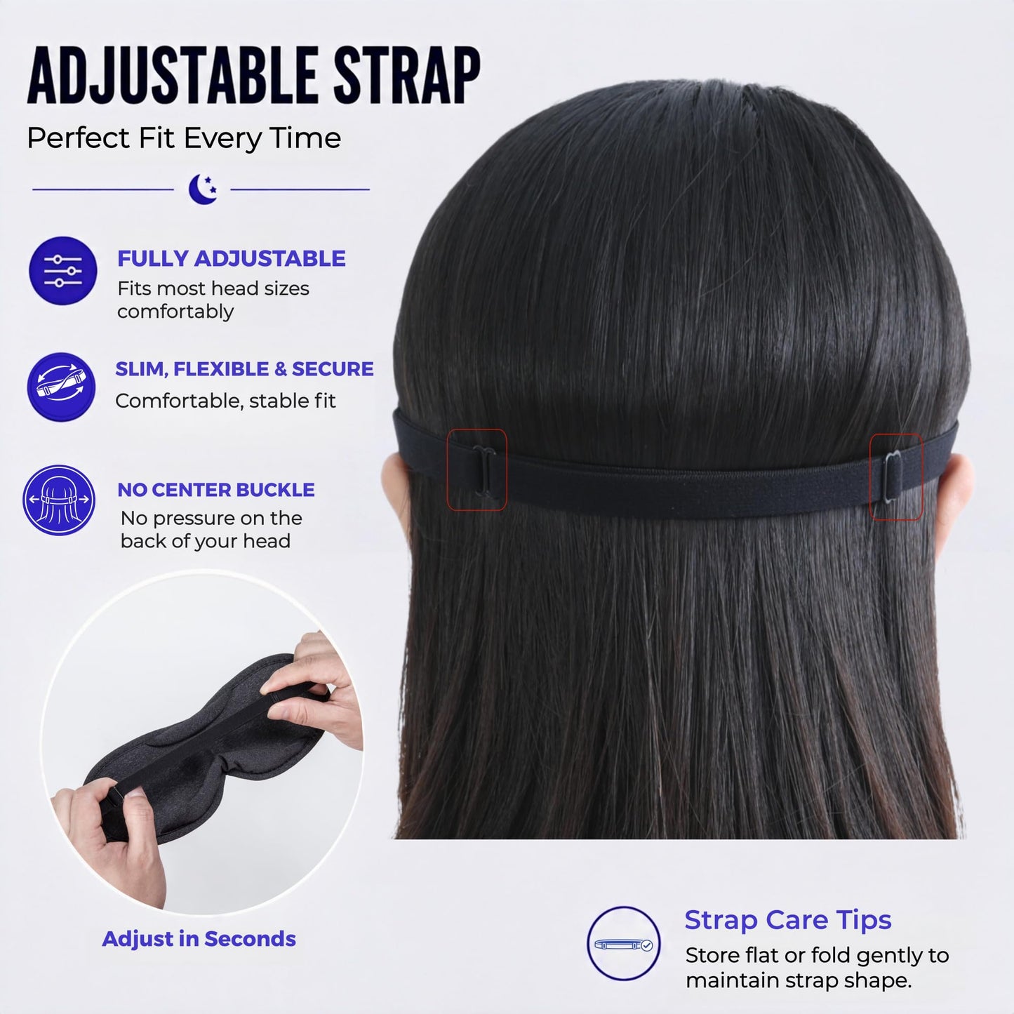 ZLZQER Ultra-Thin 3D Sleep Eye Mask for Side Sleepers Women Men, Zero Pressure for Sleeping, Total Blackout for Lash Extensions, for Side Sleeper,Soft Breathable Lightweight Design for Travel(Black)