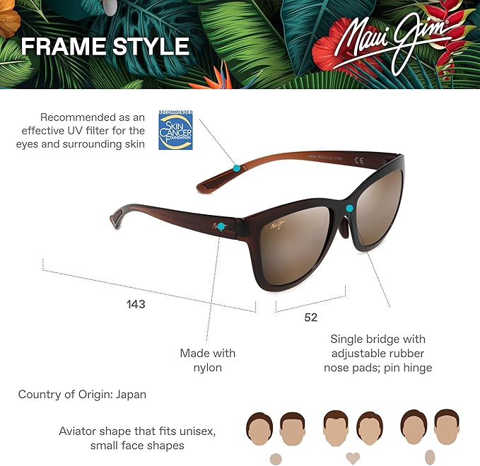 Maui Jim Polarized Women's Anuenue Square Sunglasses