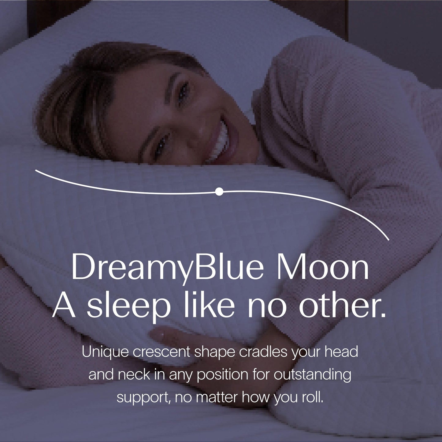 DreamyBlue Moon Pillow • Adjustable Loft, Luxury Cover, Shredded Memory Foam • for Back, Side and Combination Sleepers • Neutral Alignment for All • CertiPUR-US Certified Foam (King)