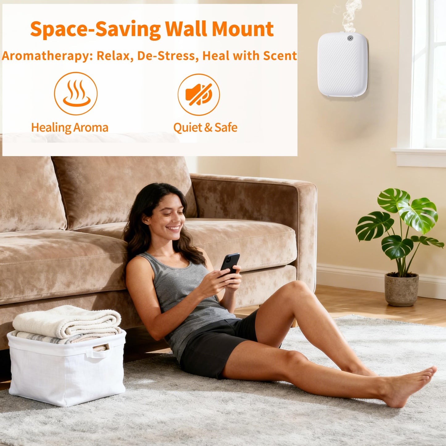 Smart Waterless Essential Oil Diffuser, 400ML Hotel Scent Diffuser with 12A1V Power Adapter for Large Room and Commercial Use, Scent Air Machine Cover Up to 2000 Sq.Ft