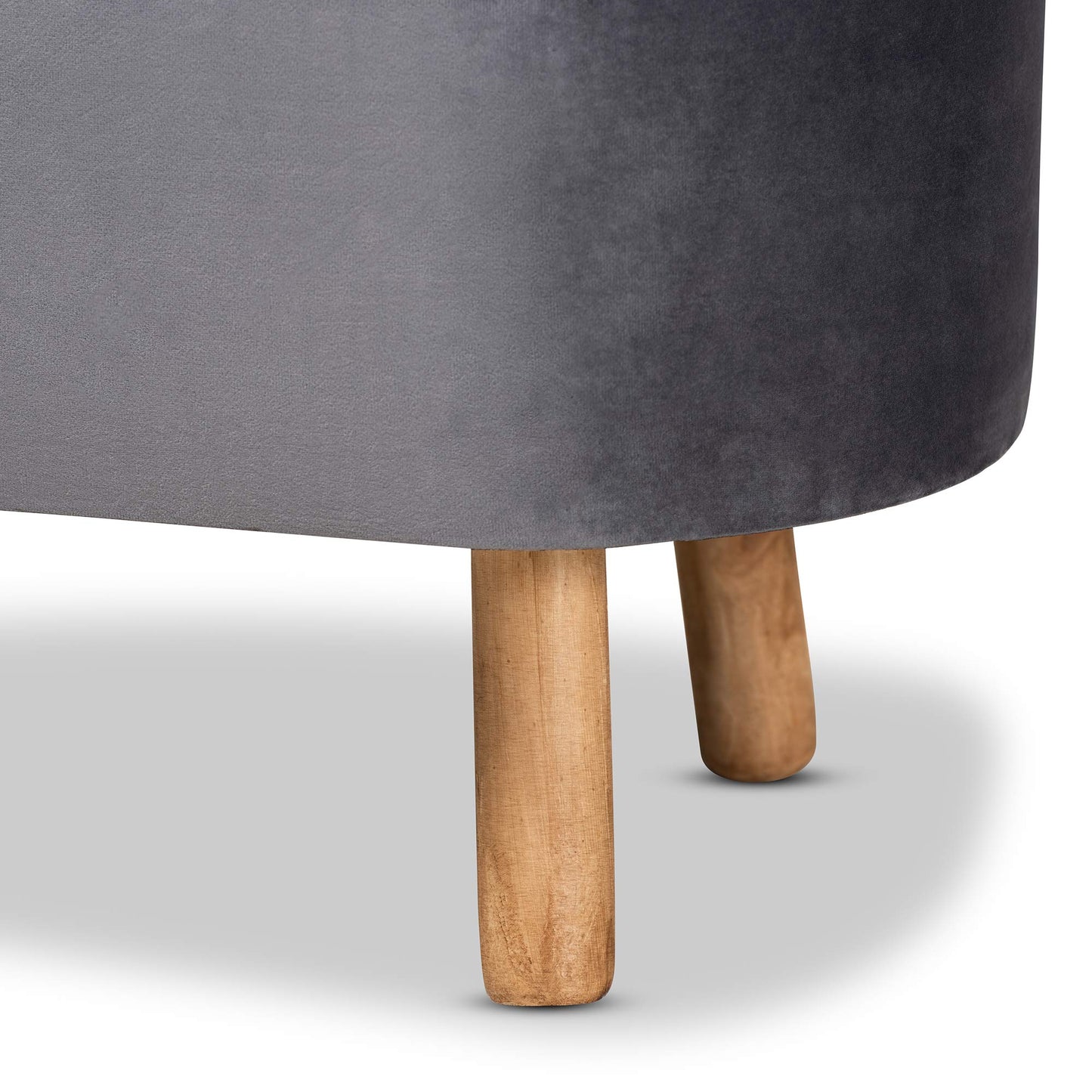 Baxton Studio Ottomans, Grey/Natural