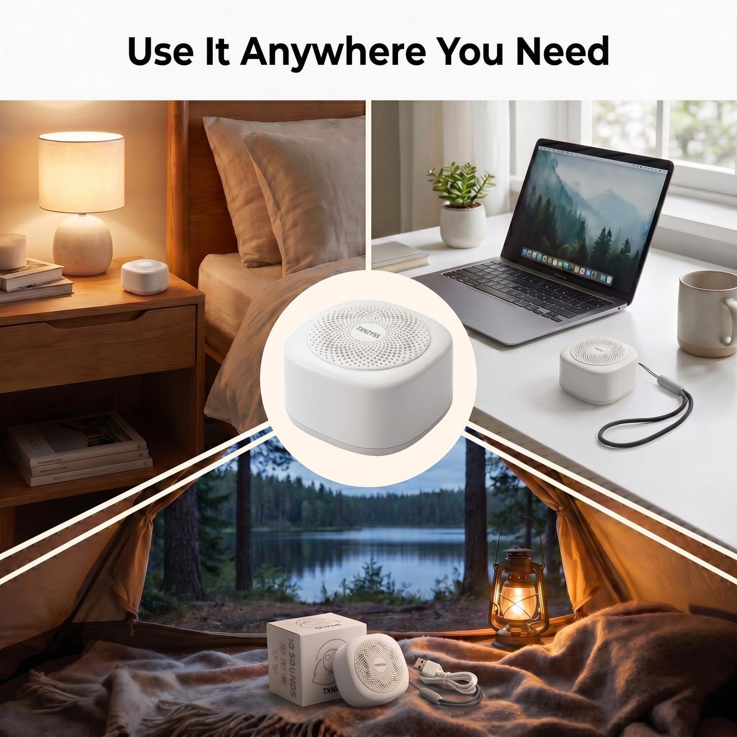 TXNZYSS White Noise Machine Mini for Seeping Adults, Baby, Dogs Portable