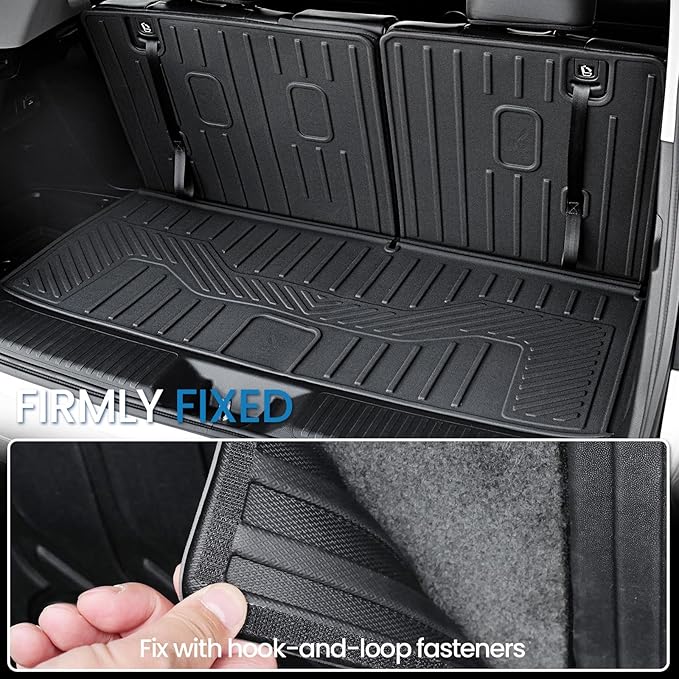 JOULARISE Cargo Mat for Honda Pilot 2026 2025 2024 2023, All Weather TPE Trunk Mat with Backrest Mat Left Storage Tray Mat Car Accessories for Pilot (Trunk Mat with Backrest Mats)