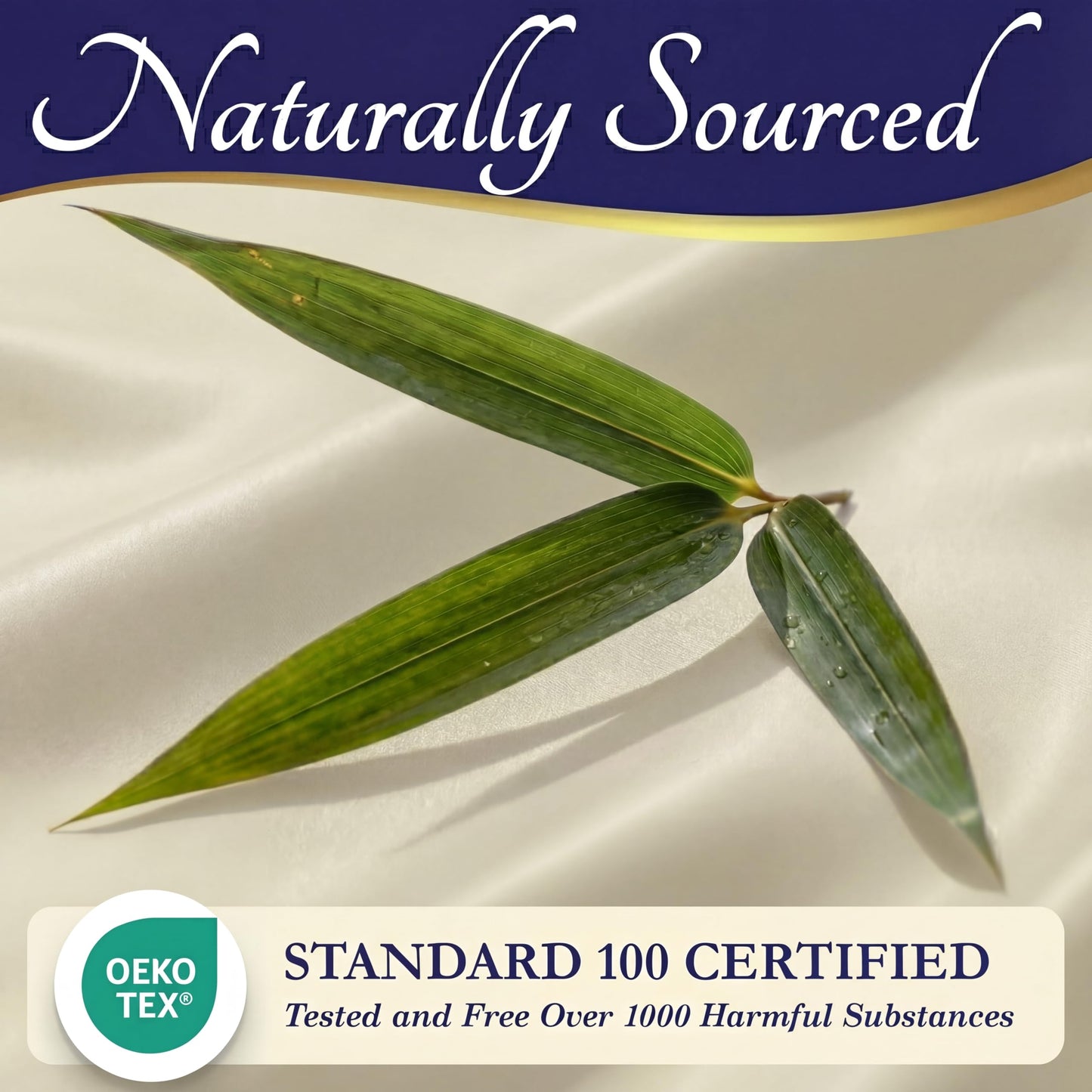 DECOLURE 100% Viscose Derived from Bamboo Sheets King Size - Luxury 4 Pc Naturally Cooling Sheets, Ultra Soft Bed Set - Deep 17" Pockets, Durable Double Stitching, Oeko Tex Standard (Creme)