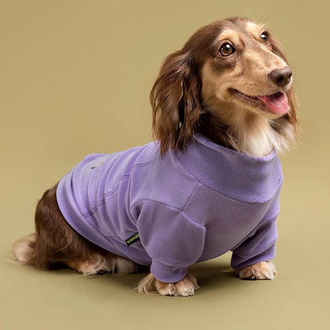 Fitwarm 3 Pack Classic Fleece Dog Sweater, Turtleneck Dog Sweatshirt, Dog Winter Clothes for Small Dogs Boy Girl, Pet Pullover Jumper, Cat Apparel, Purple, MediumPurple, Dark Red, XS