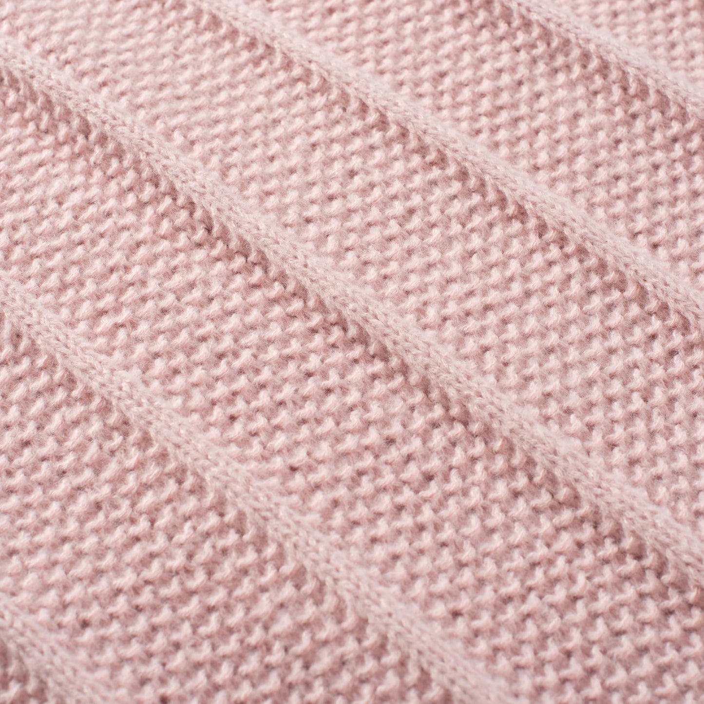 Carriediosa Knit Throw Blanket for Couch 50" X 60", Soft Cozy Stripe Pattern Cable Knitted Throws Fall Fluffy Textured Solid Home Decor Blankets Couch Cover for Bed Sofa, Dusty Pink