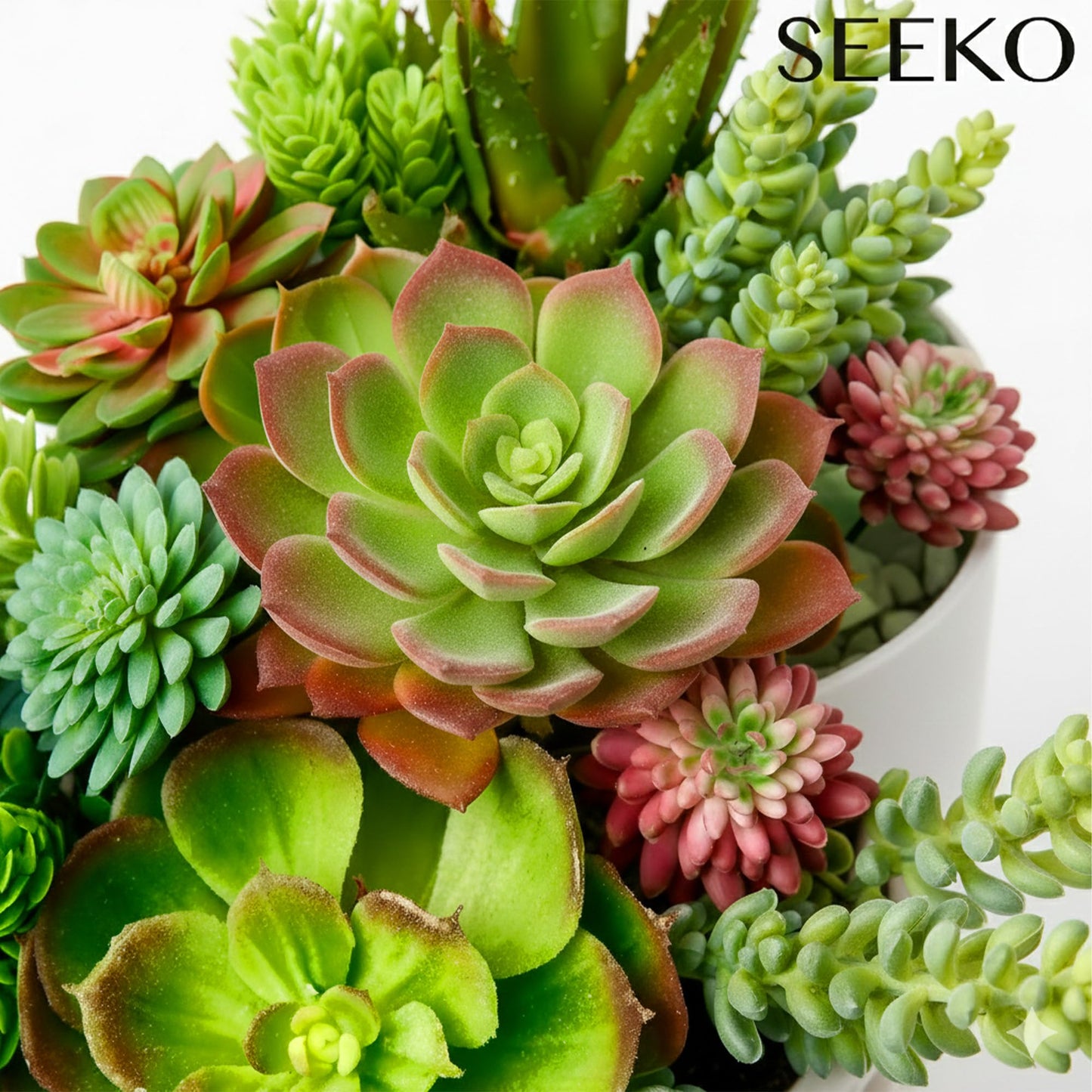Fake Succulents 28 Pcs - Premium Artificial Faux Succulents Plants