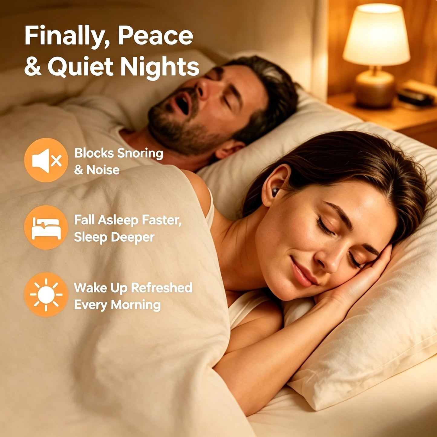 Ear Plugs for Sleeping, 35dB Waterproof Reusable Silicone Earplugs, Breathable No Ear Blockage, Block Snoring Side Sleepers, Single/Double Layer 3 Pairs Each S/M/L 6 Pairs 7-Grid Storage Case