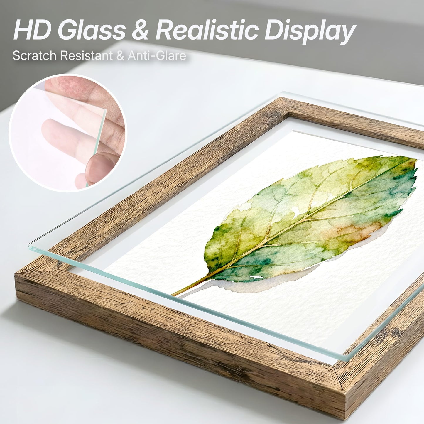 HOUSE DAY Wood 4x6 picture frame, Wooden Picture Frames 4x6 Frame with Real Glass, Rustic 4 x 6 Picture Frame for Wall or Tabletop, Display Picture 4x 6 Without Mat or 3.5x5 with Mat (5 Brown)