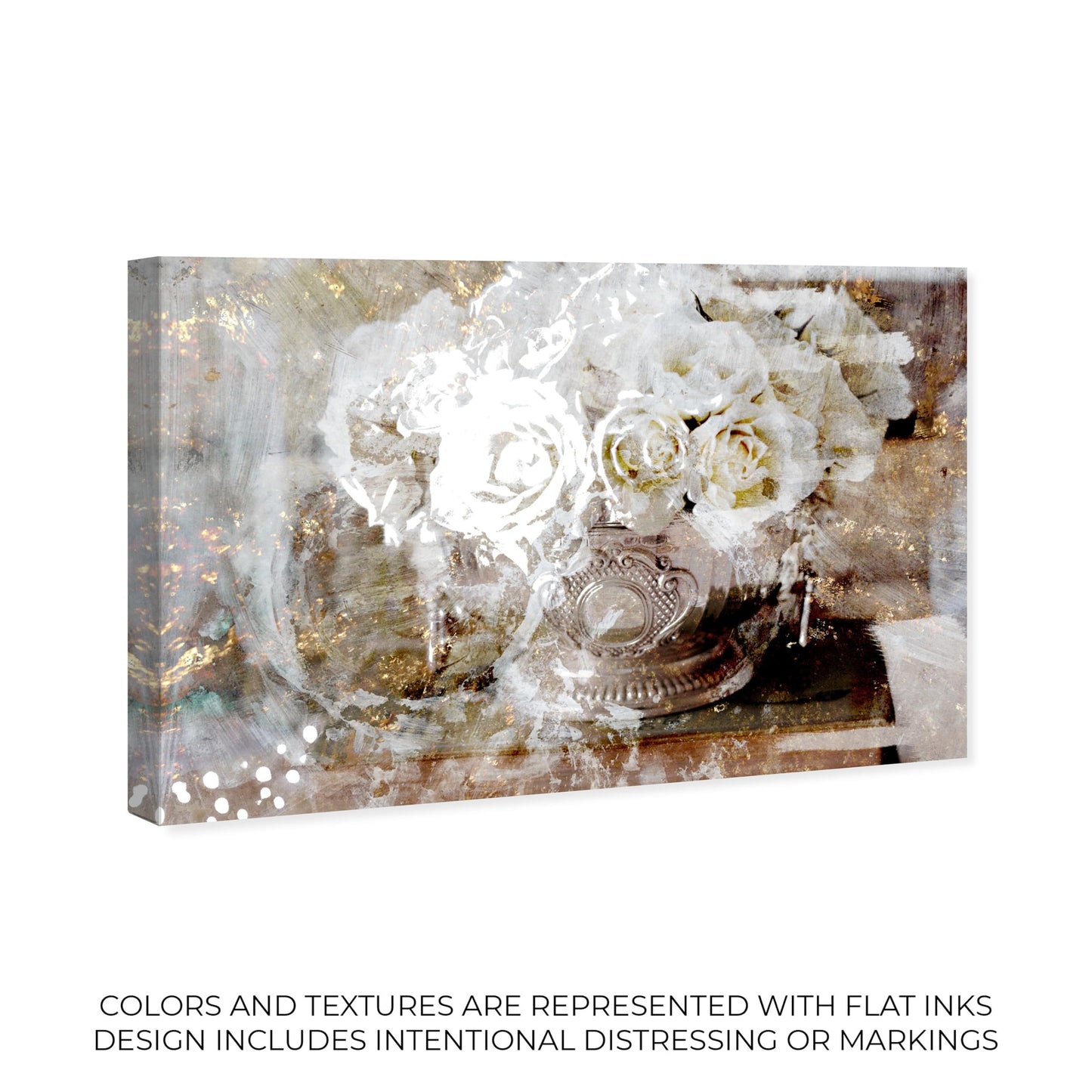 The Oliver Gal Artist Co. Floral Wall Art Canvas Prints 'Serving Roses' Home Décor, 15" x 10", Tan