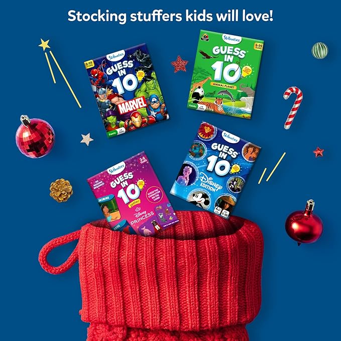 Skillmatics Guess in 10 Sports, Perfect for Boys, Girls, Kids, and Families Who Love Card Games, Toys, Travel Games, Gifts for Ages 6, 7, 8, 9 and Up