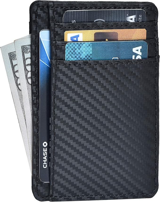 Oak Leathers Leather Slim Minimalist Wallet for Men & Women RFID Front Pocket Leather Card Holder Wallets