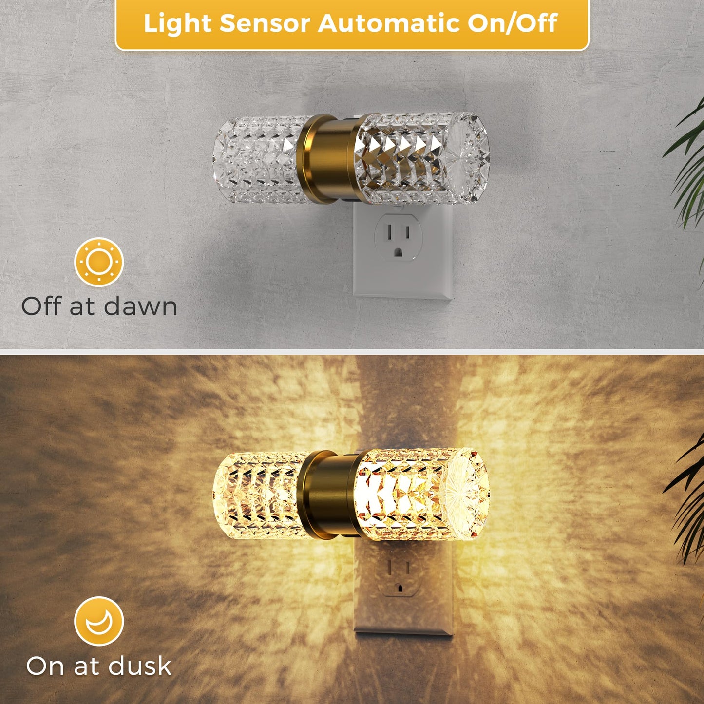 L LOHAS LED Night Light, Dimmable Night Lights Plug into Wall, 0-100LM Adjustable Brightness LED Night Light,Automatic Night Lights Plug in with Auto Light Sensor, for Bedroom Hallway Home Decor