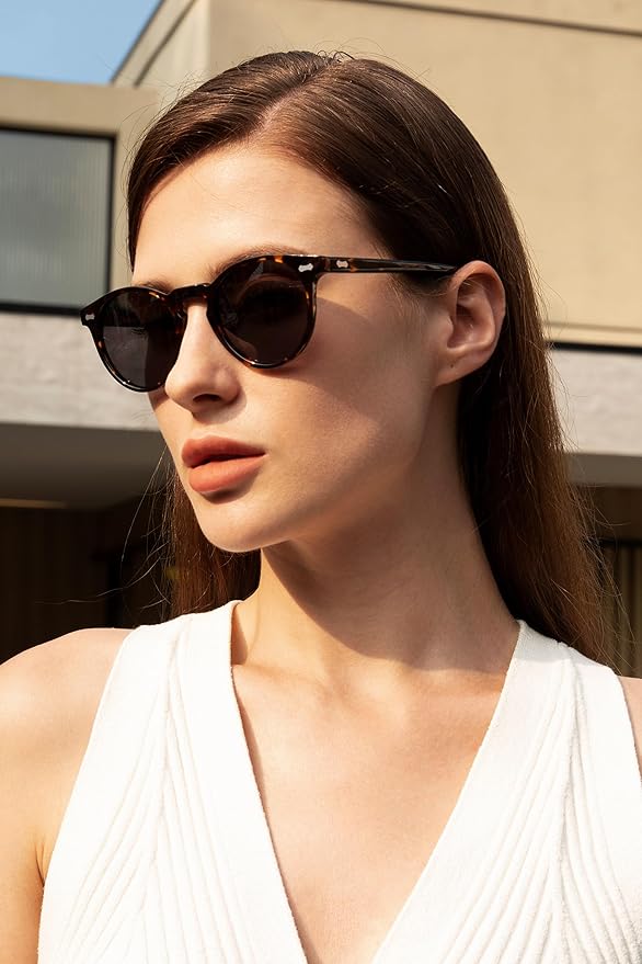CARFIA Polarized Sunglasses for Women UV Protection Small Face Acetate Frame CA5288