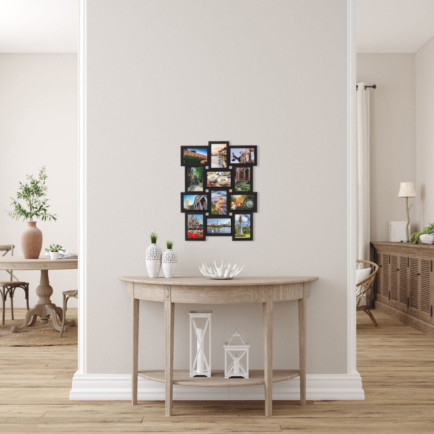 MELANNCO Collage Picture Frame 18x23 Inch Black - Holds 12 Photos in 4x6 and 6x4 Formats - Wall Display for Home Decor, Horizontal or Vertical Hanging