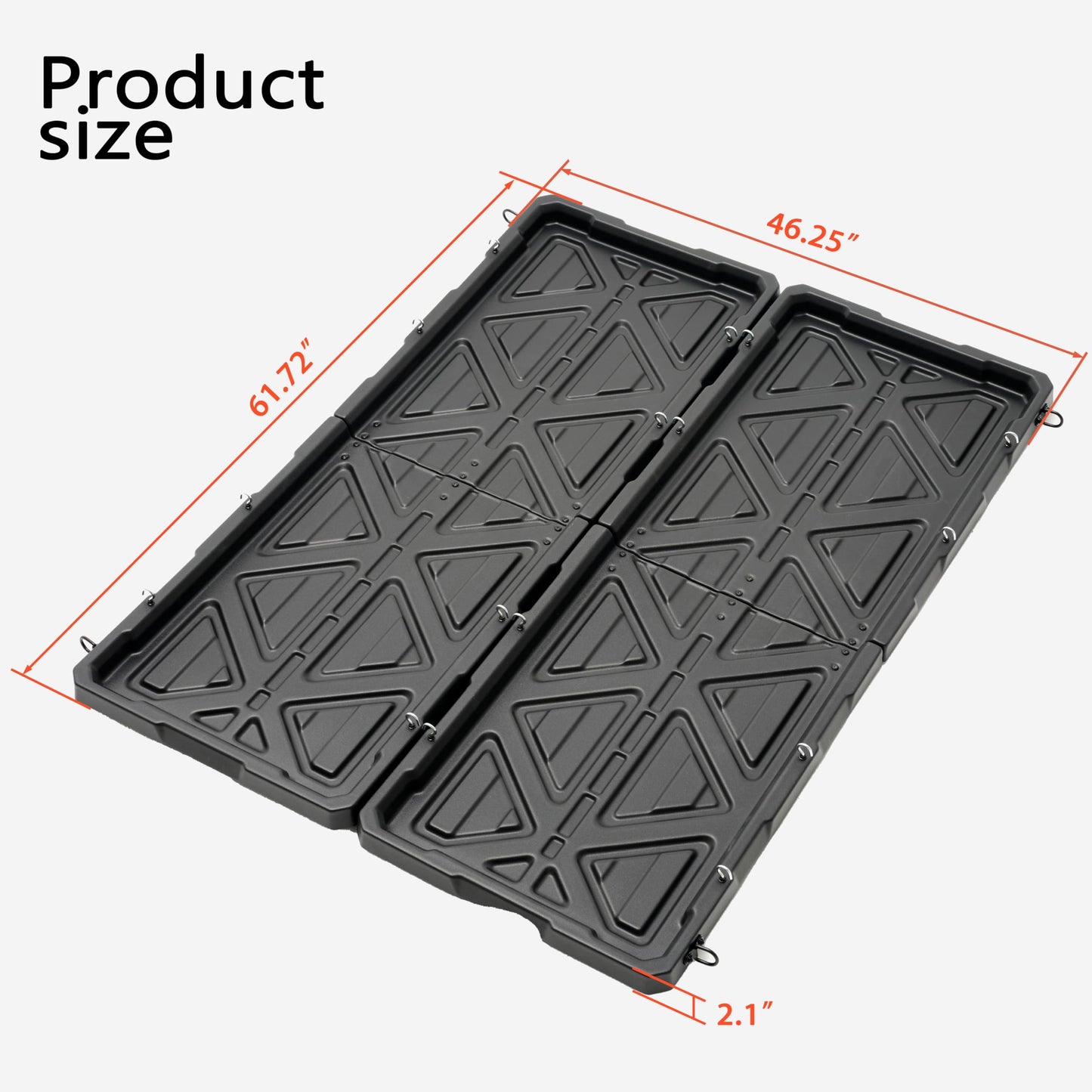 KOKSHELY Slide-Out Truck Bed Tray, 61.72" Lx 46.25" W Size Truck Bed Organizer Tray for 5’7’’+ Long Beds, Sliding Truck Cargo Tray Fits Most Full-Size Pickups, with Elastic Cargo Net & Open Hooks