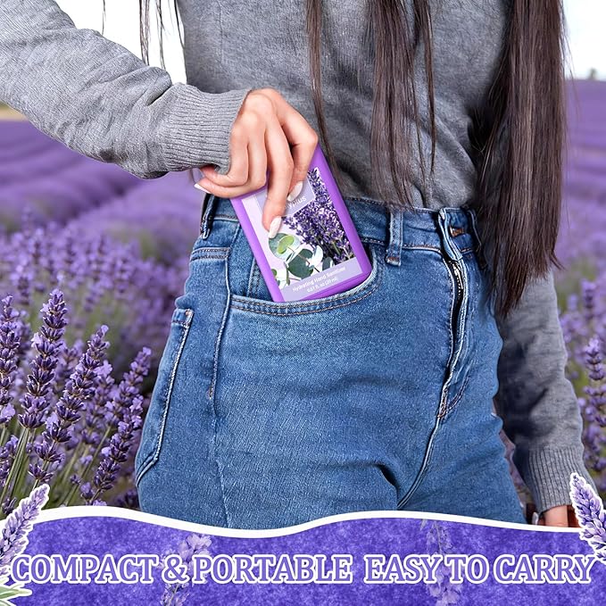 6 Pcs Hand Sanitizer Spray Lavender Scented Hydrating Hand Sanitizer Travel Size Portable Cleans Hands Sanitizing for Travel Adults Office Team Family School