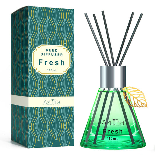 Azulfra Reed Diffuser Set, Fresh Scented Diffuser for Home, Home Fragrance Scent Essential Oil Stick Diffuser for Room Shelf Decor, 3.4 oz