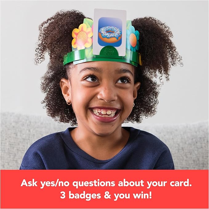 Spin Master Games, Hedbanz 2023 Edition with New Cards, Picture Guessing Board Game, for Family & Kids, 2-6 Players, for Ages 6 & Up