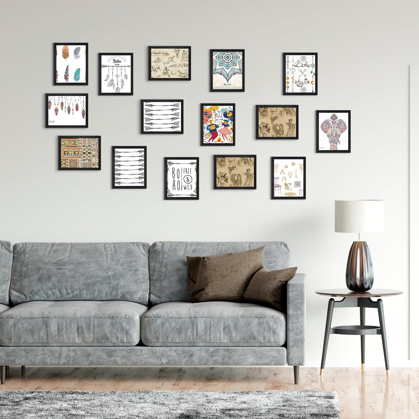 Edenseelake 8x10 Picture Frame Set of 15, Black Wood Photo Frame 8 by 10 for Wall or Tabletop Display