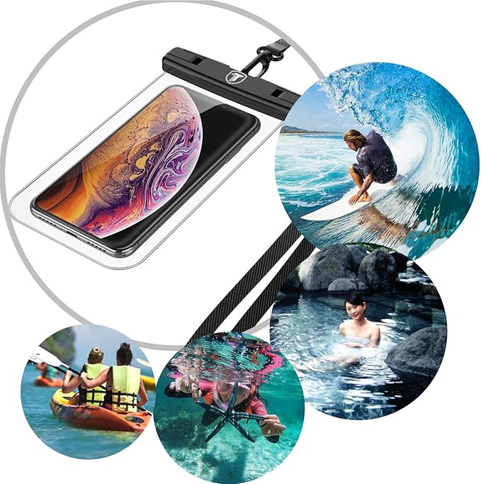 Njjex Waterproof Phone Pouch [2 Pack] Waterproof Phone Case Cellphone Dry Bag For Samsung Galaxy Note 20 Ultra S25 Ultra S24 S23 S22 S21+ S20 S10 A14 A15 A35 A16 5G iPhone 16 Pro Max 15 14 13 12 11 Xr