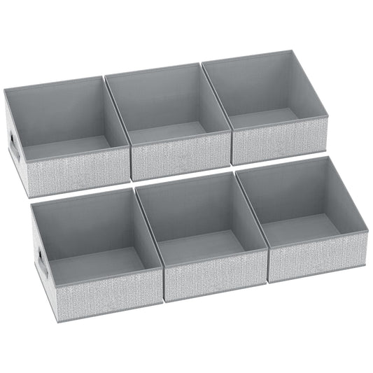 DIMJ Closet Storage Bins - Fabric Storage Baskets for Shelves, Collapsible Closet Organizers and Storage with Handles, Trapezoid Shelf Organization Storage Cubes for Purse, Toys, Books, Towel, Socks