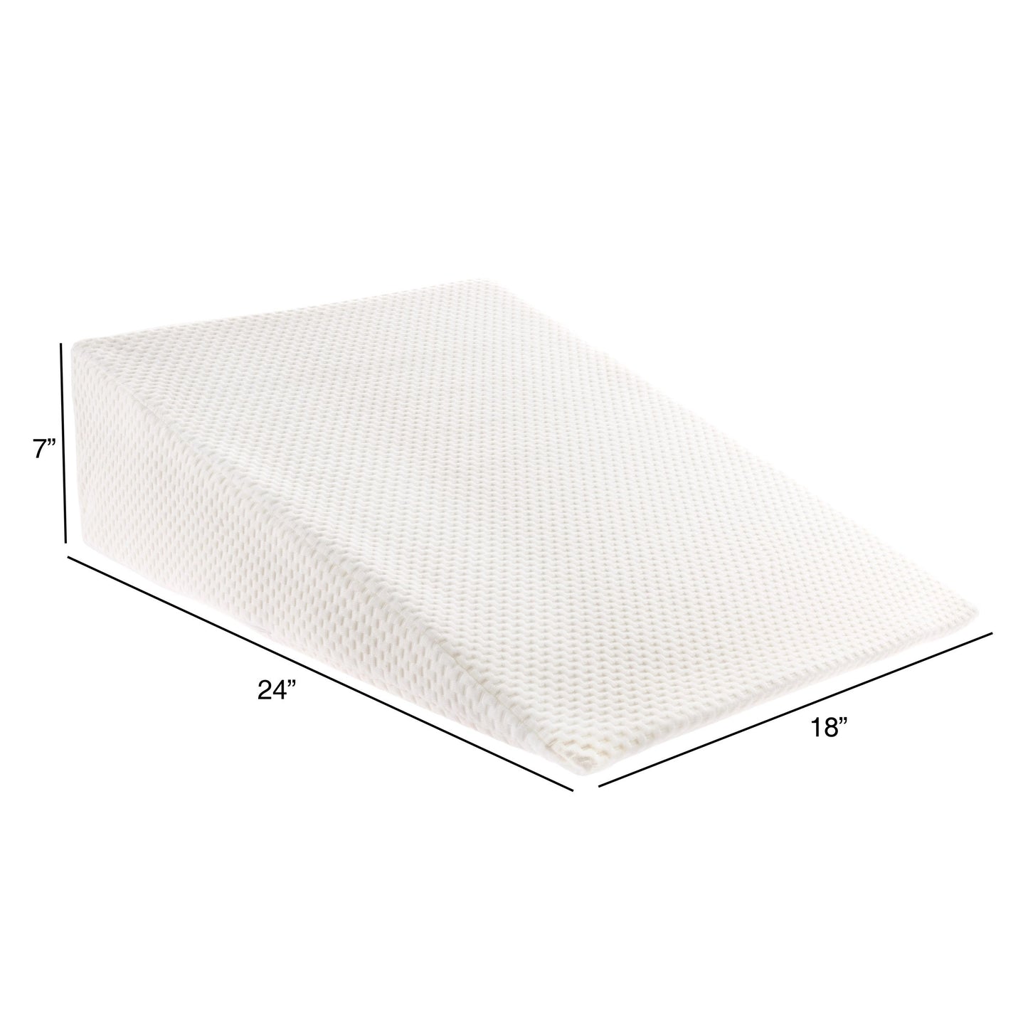 Lavish Home Wedge Pillow-Memory Foam Pillow with Bamboo Fiber Cover-Great for Heartburn, Acid Reflux, Snoring, Back Pain and Better Sleep (IVORY)