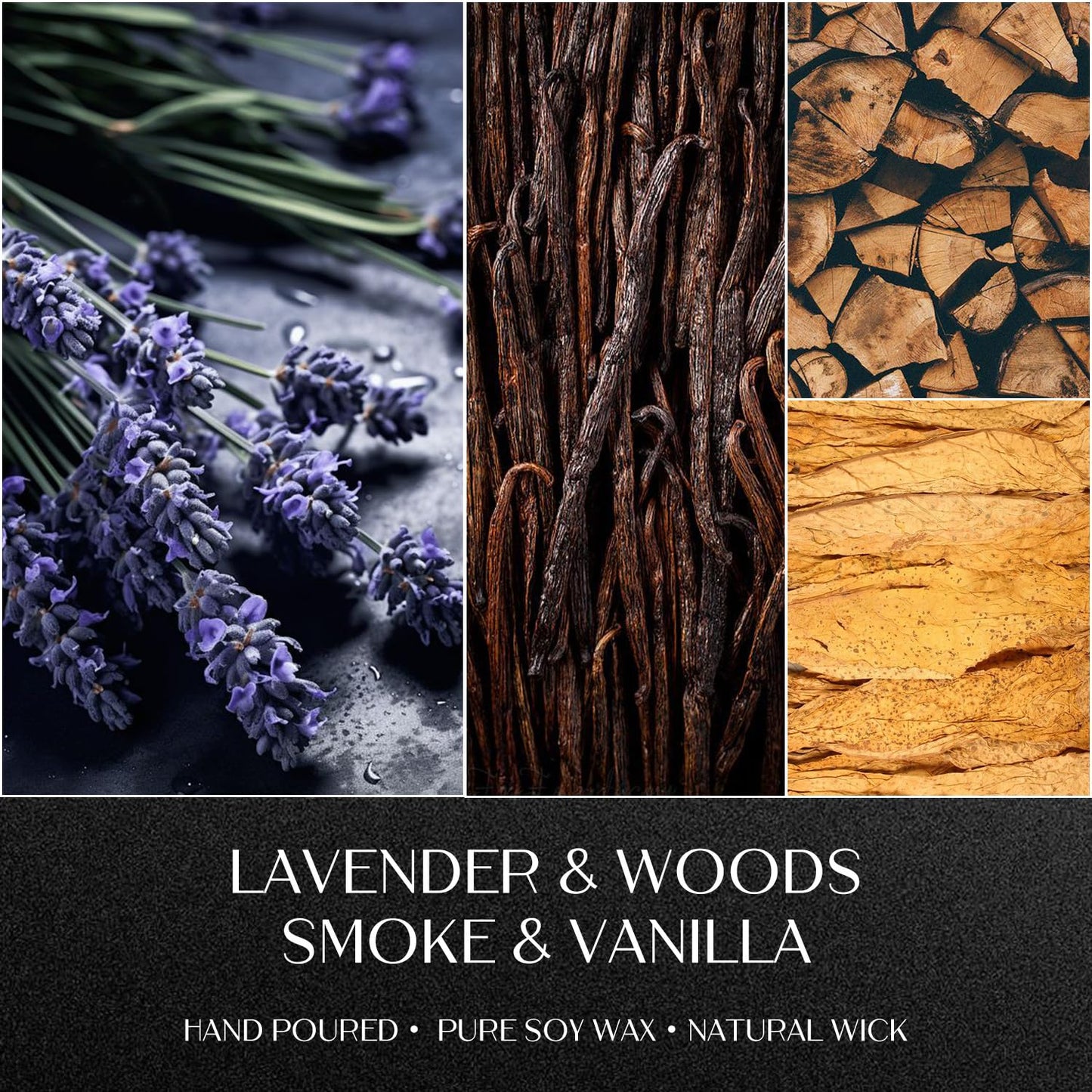 Waxcanpy Scented Candles for Men, Soy Candles for Home Scented, Candle Gifts for Men, 4 Pack Aromatherapy Candle Gift Set for Relaxing, Stress Relief & Home Decor